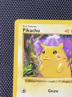 Pikachu Red Cheeks Shadowless Base Set 58/102 Non Holo Pokemon TCG Card LP+ - Image 2