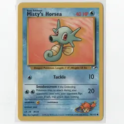 Misty's Horsea Non-Holographic Common 86/132 Pokemon TCG Gym Heroes LP - Image 1