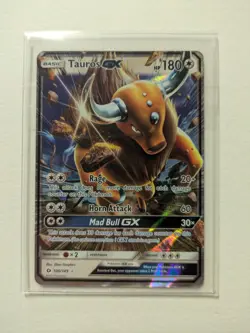 Pokemon Tauros GX Full Art Holo Ultra Rare Card 144/149 Sun and Moon Base Set NM - Image 2