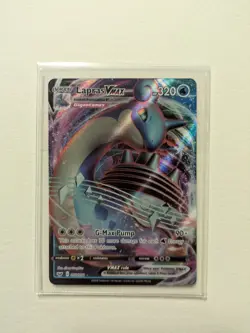 Pokemon Lapras VMAX Holo Ultra Rare Card Sword & Shield Base Set 050/202 - Image 1