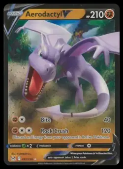 Aerodactyl V 092/196 Lost Origin NM Ultra Rare Pokemon Card full art - Image 1
