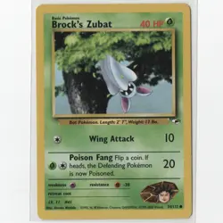 Brock's Zubat Non-Holographic Common 74/132 Pokemon TCG Gym Heroes LP - Image 1