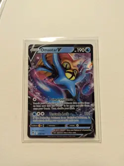 Omastar V 035/195 2022 Silver Tempest Pokemon Card Ultra Rare Holo - NM full art - Image 2