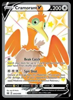 HOLO FULL ART Cramorant V SWSH086 - 2021 Pokemon Promo Card - CLEAN NM - Image 1