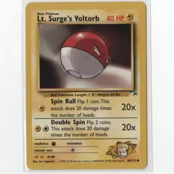 Lt. Surge's Voltorb Non-Holographic Common 84/132 Pokemon TCG Gym Heroes LP - Image 1