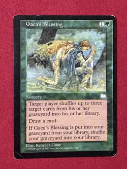 Gaea’s Blessing - Weatherlight Vintage Magic The Gathering MTG Miscut HP/damage - Image 2