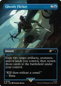 1x Ghostly Flicker - Extended Art NM Eng MTG - Secret Lair Drop - Image 1