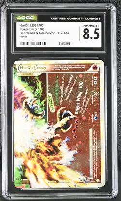 CGC 8.5 Ho-Oh LEGEND HeartGold & SoulSilver Bottom 112/123 Holo Pokemon Card - Image 1