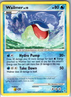 Wailmer 87/147 Non Holo Supreme Victors - Pokemon Card - NM - Image 1