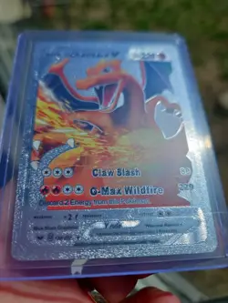 Charizard V Silver Foil Fan Art Vinyl Textured Collector Pokemon Card 138-203 - Image 3