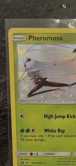 Pheromosa SV5/SV94 SHINY HOLO ALTERNATE ULTRA RARE Hidden Fates Pokemon NM 2019 - Image 3