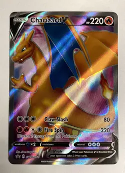 2020 Pokemon Sword & Shield Charizard V Full Art Black Star Promo SWSH050 - Image 1