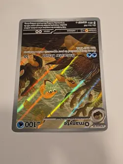 Pokemon TCG Omanyte Holo Illustration Rare SV MEW 151 Scarlet Violet 180/165 NM - Image 3