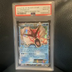 Pokemon 2016 XY Black Star Promo Triple Power Tin #XY106 Gyarados EX, PSA 10 - Image 1