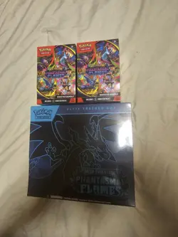 Pokemon TCG Phantasmal Flames ETB + 2x Booster Bundle - Sealed - Image 1
