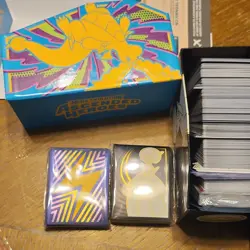 Pokemon TCG modern bulk with sleeve cases and two ETB boxes - Image 2