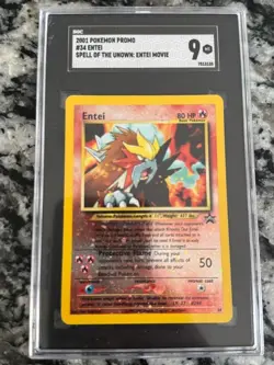 2001 Pokemon Promo #34 Entei Spell Of The Unown: Entei Movie - SGC 9 Mint - Image 1
