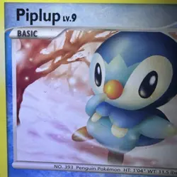 Pokemon TCG Piplup 15/17 Pop Series 8 Non Holo English 2008 DMG copy - Image 2
