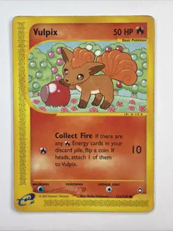 Vulpix 116/147 Aquapolis LP/MP Regular Non Holo Vintage Pokemon - Image 1