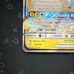 Pokemon TCG Raichu & Alolan Raichu GX Secret Rare 241/236 Sm-Unified Minds Holo - Image 4