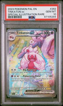 Pokemon Paldea Evolved #262 Tinkaton ex PSA 10 SIR - Image 1