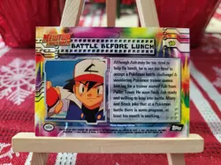Topps Pokemon #10 Battle before Lunch, Raised Holo/Foil, Mewtwo Strikes Back, NM - Image 3