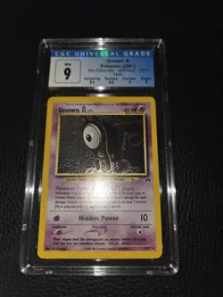 CGC 9 MINT Unown A 2001 Neo Discovery 14/75 Holo Pokemon Vintage (w/ subgrades!) - Image 3
