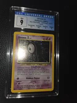 CGC 9 MINT Unown A 2001 Neo Discovery 14/75 Holo Pokemon Vintage (w/ subgrades!) - Image 5