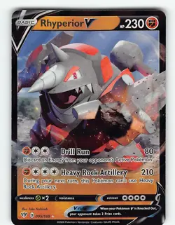 RHYPERIOR V 095/189 HOLO RARE V DARKNESS ABLAZE POKEMON NM - Image 2
