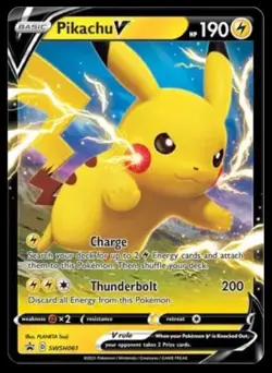 Pikachu V - SWSH061 - SWSH Black Star Promo Pokemon NM Sword And Shield - Image 1