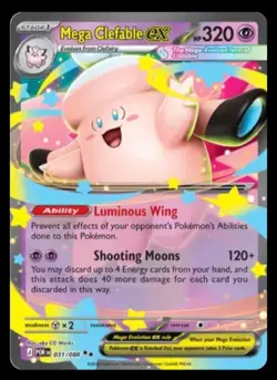 Mega Clefable 031/088 Mega EX Perfect Order Pokemon Tcg double rare holo NM - Image 1