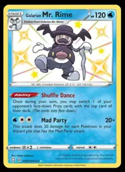 Galarian Mr. Rime SV021/SV122 Shining Fates: Shiny Vault Rare Holo Pokemon NM - Image 1