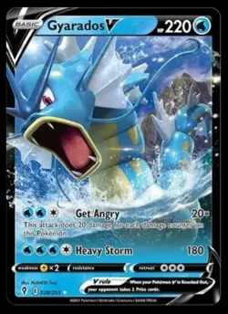 Gyarados V 028/203 Evolving Skies Full Art Ultra Rare Holo Pokemon TCG NM - Image 1