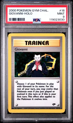 2000 POKEMON GYM CHALLENGE #18 GIOVANNI-HOLO PSA 9 - Image 1