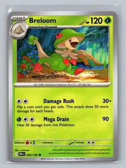 Pokemon TCG #006/182 Breloom SV10: Destined Rivals Normal Near Mint - Image 1