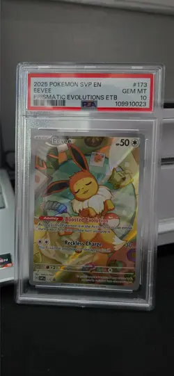 2025 POKEMON SVP EN-SV BLACK STAR PROMO #173 EEVEE PSA 10 - Image 1