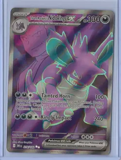 Pokemon TCG Team Rocket's Nidoking EX Ultra Rare 216/182 Destined Rivals English - Image 1