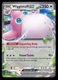 Wigglytuff ex 040/165 Pokemon tcg Scarlet & Violet 151 Holo Rare NM SV151 - Image 1