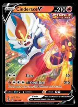 Cinderace V - 044/264 Fusion Strike Ultra Rare Pokemon - NM/MINT - Image 1