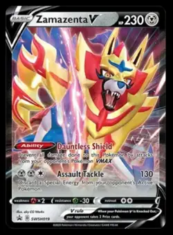 Zamazenta V 105/172 Holo Rare V Brilliant Stars Pokemon Near Mint holo promo - Image 1