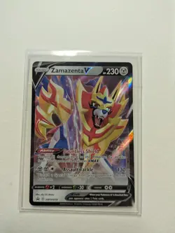 Zamazenta V 105/172 Holo Rare V Brilliant Stars Pokemon Near Mint holo promo - Image 2