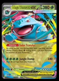 Mega Venusaur EX 003/132 Double Rare Mega Evolution Pokemon tcg NM full art - Image 1