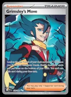 [ FULL ART ] Grimsley's Move - 120/094 - Ultra Rare Pokemon Phantasmal Flames NM - Image 1