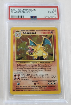 CHARIZARD - 1999 POKEMON - HOLO - #4 - PSA 6 EX-MT - - Image 1
