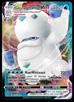 Pokemon Galarian Darmanitan VMAX 037/185 Vivid Voltage Ultra Rare Holo NM - Image 1