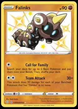 2021 Pokemon SWSH Shining Fates Falinks Shiny Vault #SV074/SV122 holo - Image 1