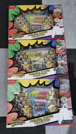 Pokemon Ascended Heroes Premium Poster Collection Lot x3 Gardevoir Lucario - Image 1