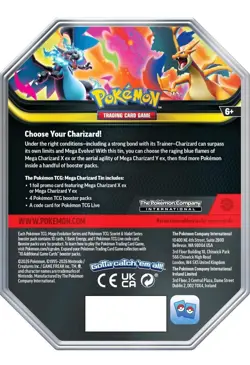 Pokemon TCG Mega Charizard X ex Tin – NEW & SEALED - Unopened mint - Image 2