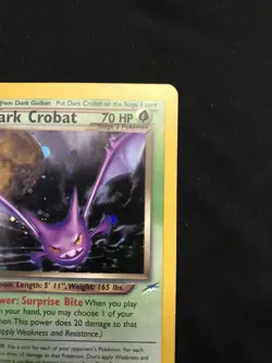 Pokemon TCG Dark Crobat 2/105 Neo Destiny Unlimited Holo LP+ w/ GREAT SWIRL 🌀💫 - Image 4