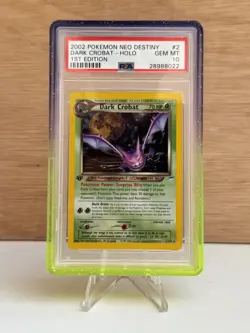 Pokemon PSA 10 1ST EDITION NEO DESTINY DARK CROBAT 2/105 - GEM MINT - Image 1